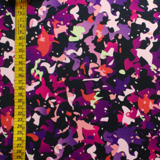 Tela de lycra estampado abstracto para coser leggings y mallas