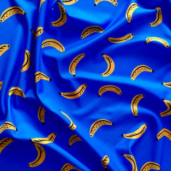 tela de lycra estampado plátanos
